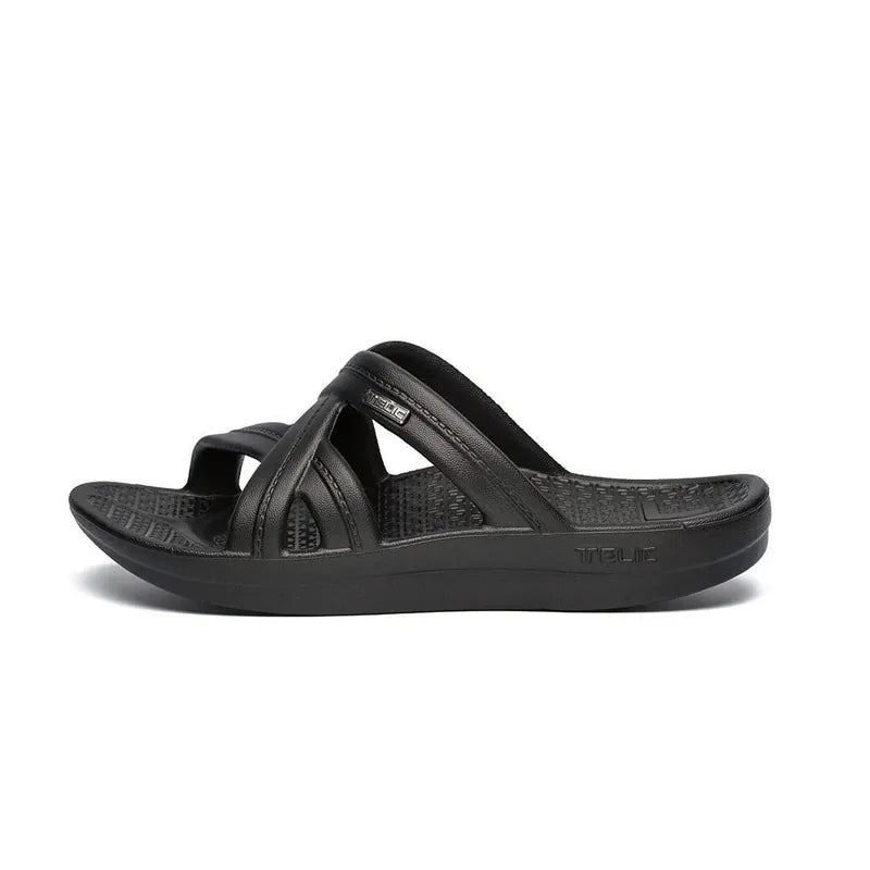 Mallory Arch Support Sandals - Midnight Black