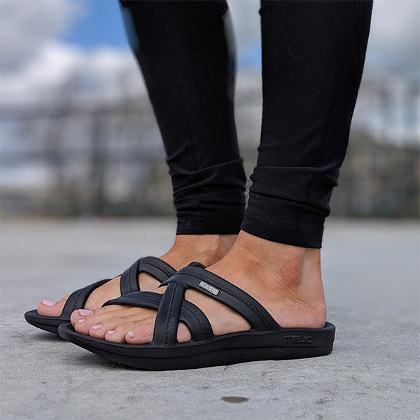 Mallory Arch Support Sandals - Midnight Black